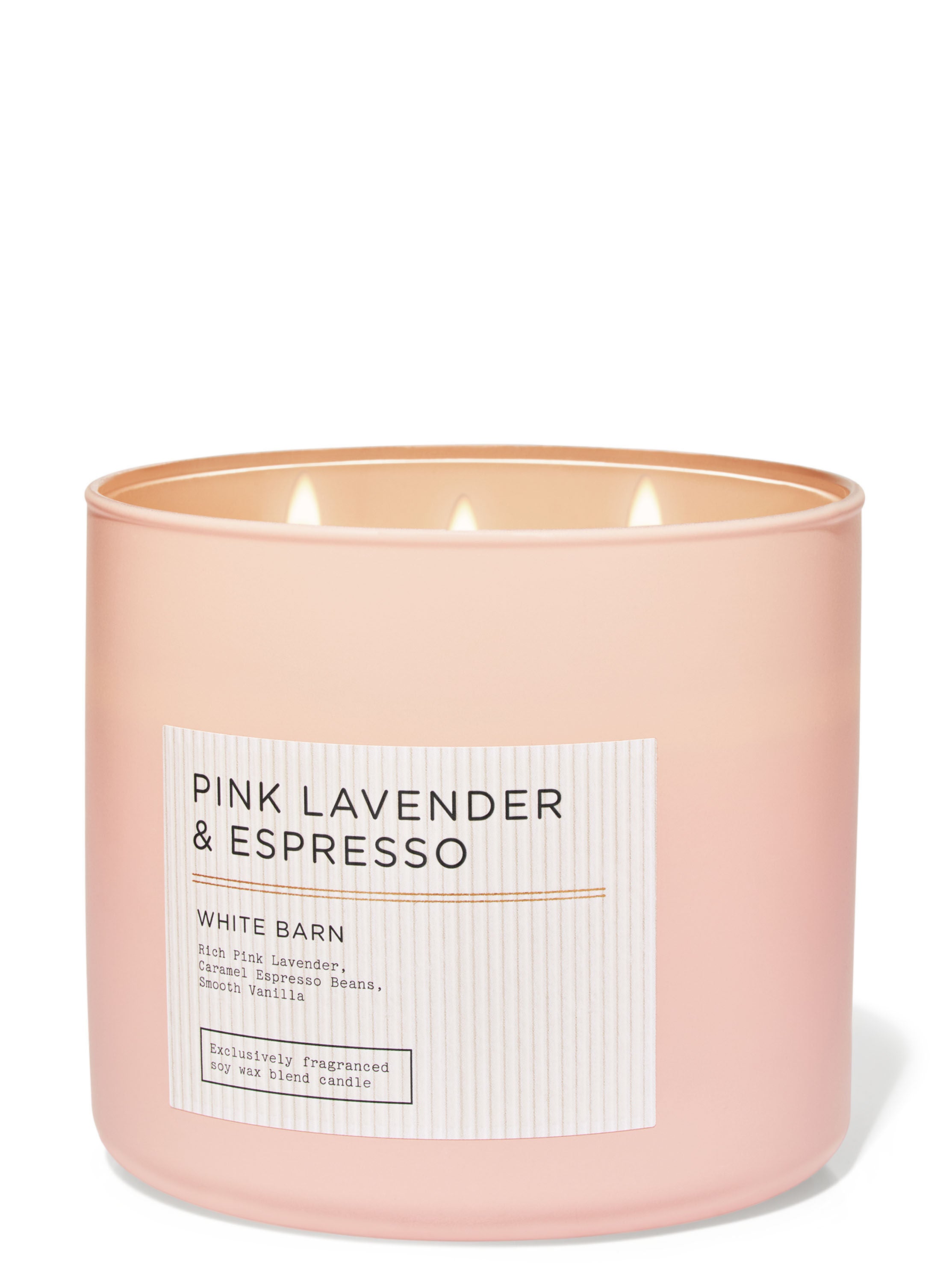 Pink Lavender & Espresso 3-Wick Candle
